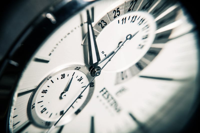 Clock and hourglass